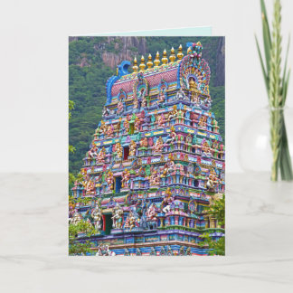 hindu temple greeting card