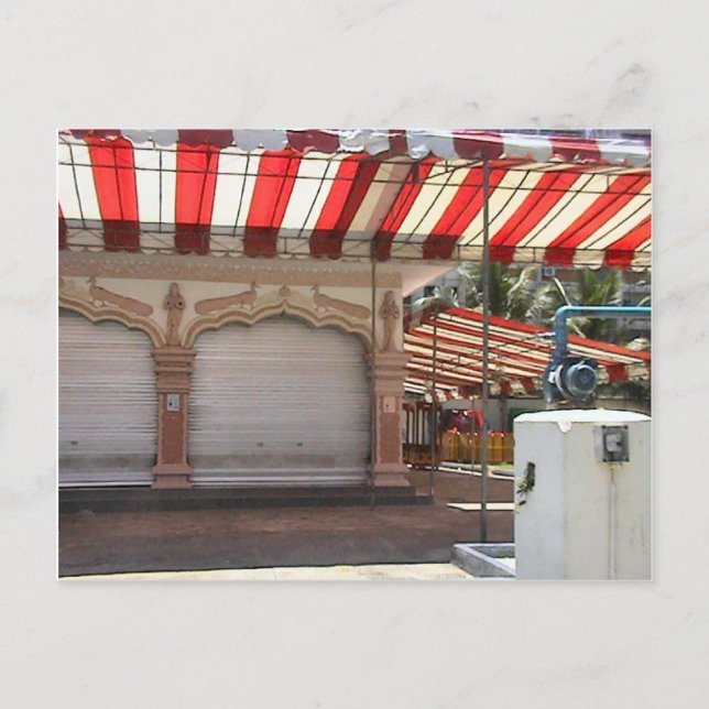 Hindu temple, inside the courtyard postcard (Front)