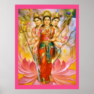 Hindu Three Goddesses Poster