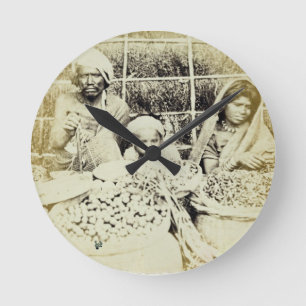 Hindu Vegetable and Fruit Sellers in Madras, 19th Round Clock