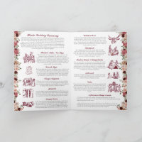 Hindu Wedding Ceremony (Gold Red Pink) Folded