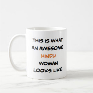 hindu woman, awesome coffee mug
