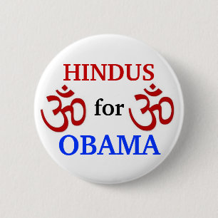 Hindus for Obama 2012 button