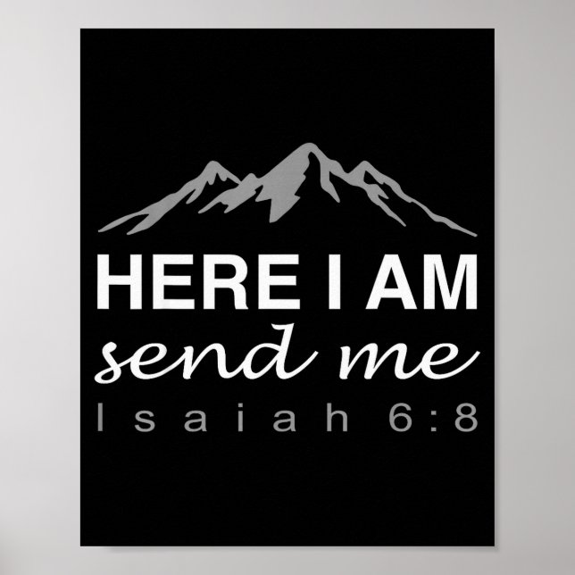 Hineni Here I Am Send Me Christians Hebrew Words  Poster (Front)