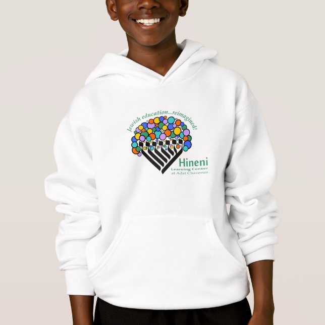 Hineni Learning Centre Kids' Hoodie - White (Front)