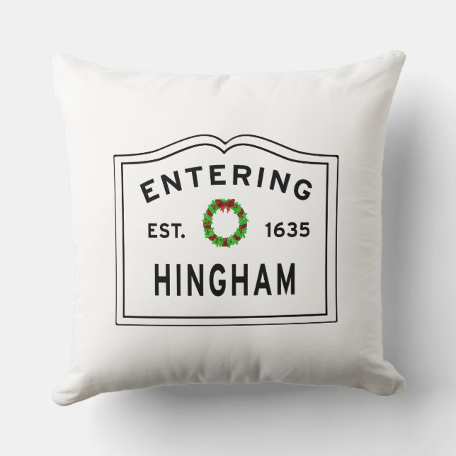 Hingham MA Lumbar Pillow - Choose a Colour! (Back)