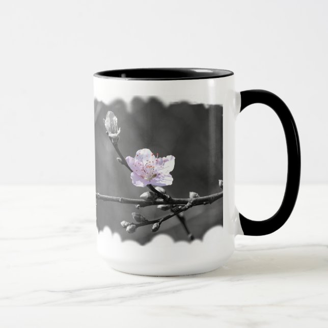 Hint of Pink Cherry Blossom Mug (Right)