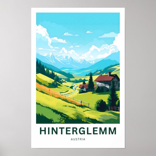 Hinterglemm Austria Travel Print (Front)