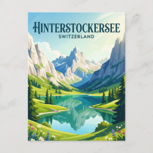 Hinterstockersee Switzerland Postcard