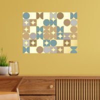 Hip Abstract Circles Industrial Fusion Art Gold