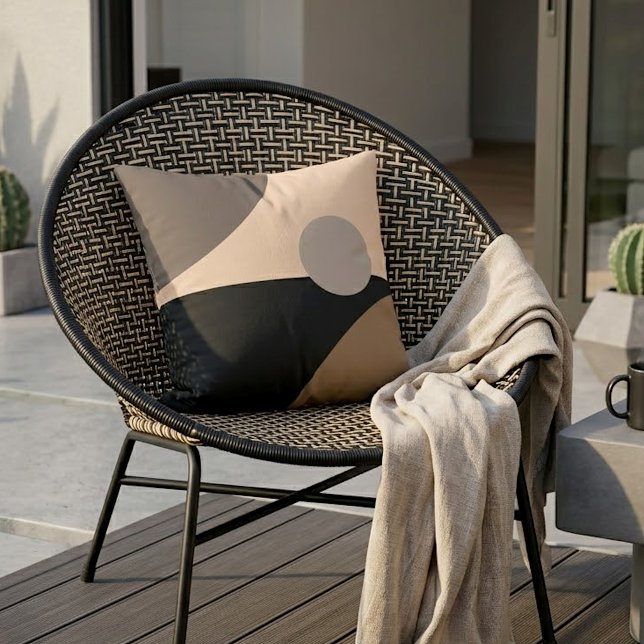 Hip Abstract Geometric Circles Art Pattern Cushion (Creator Uploaded)