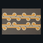 Hip Abstract Wave Curls Industrial Fusion Fine Art Faux Canvas Print<br><div class="desc">Beautiful contemporary sienna terra cotta orange, dark yellow and brown coloured geometric curling circles shapes art pattern. Elegant, stylish and eclectic minimalism design for the artistic interior designer, the artsy décor decorator, popular hip trendsetter, vintage retro art style or abstract digital geometric motif lover. Match this design with your interior...</div>
