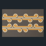 Hip Abstract Wave Curls Industrial Fusion Fine Art Faux Canvas Print<br><div class="desc">Beautiful contemporary sienna terra cotta orange, dark yellow and brown coloured geometric curling circles shapes art pattern. Elegant, stylish and eclectic minimalism design for the artistic interior designer, the artsy décor decorator, popular hip trendsetter, vintage retro art style or abstract digital geometric motif lover. Match this design with your interior...</div>