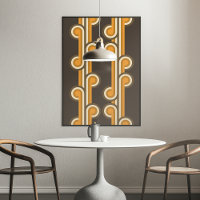 Hip Abstract Wave Curls Industrial Fusion Fine Art