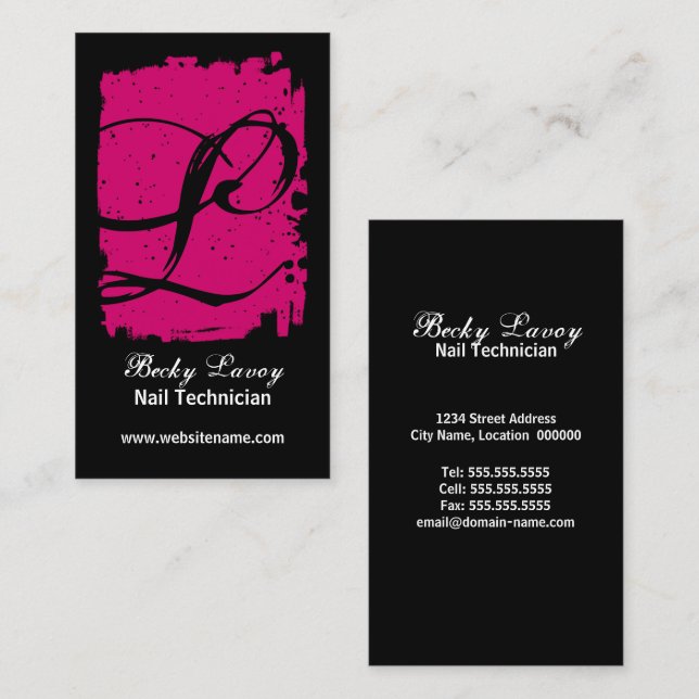 Hip and Bold Monogram Business Card (Front/Back)