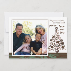 Hip and Chic Holiday Tree Photo Card