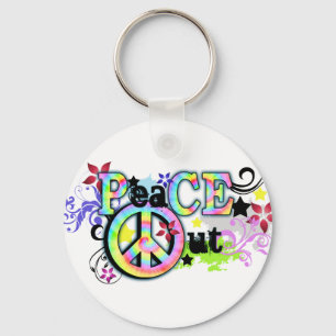 Hip and Groovy PeaCE OUT Key Ring