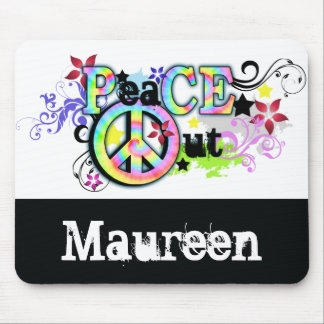 Hip and Groovy PeaCE OUT Mouse Pad