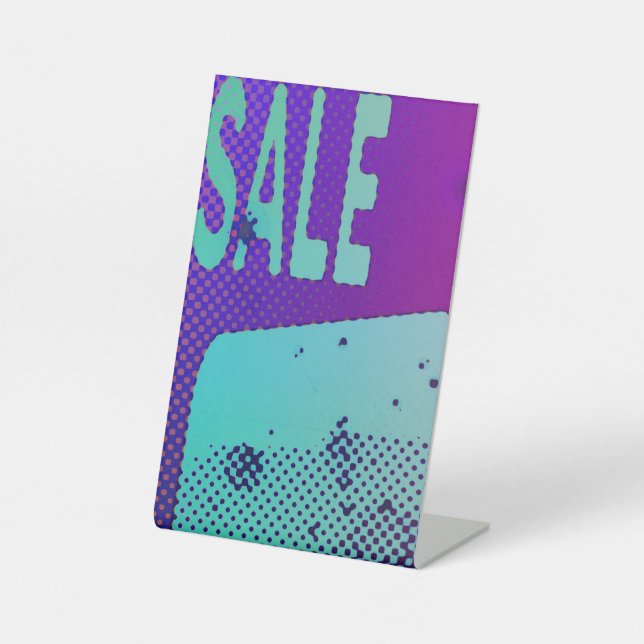  Hip and Grungy Sale Sign with Neon Elements (Front)