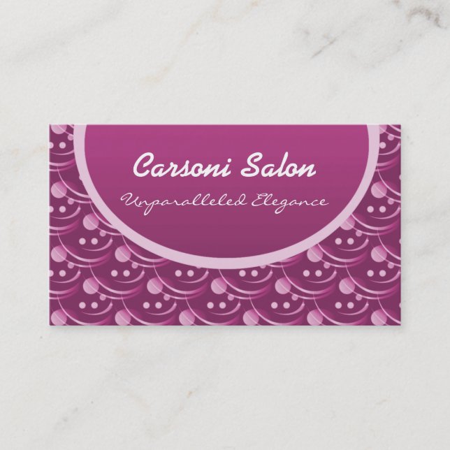 Hip and Stylish Business Card, Dazzling Fuchsia Business Card (Front)