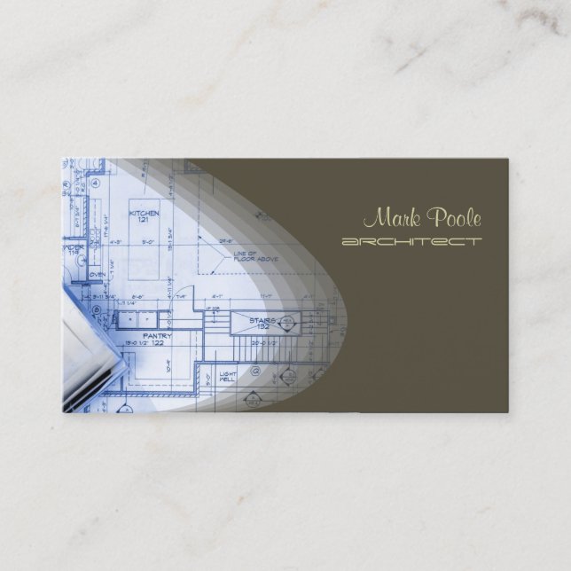 Hip Architect business cards, dark chocolate Card (Front)