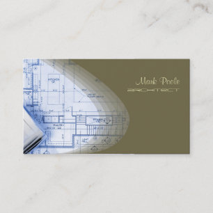 Hip Architect business cards, laurel green Card