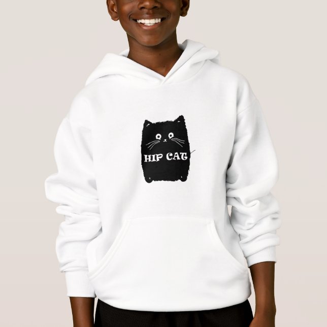 HIP BLACK CAT | CATS lover design  (Front)