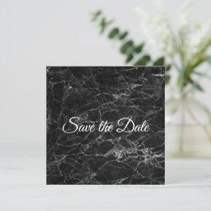 Hip Black Marble Save The Date