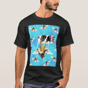 Hip Bling Cow On Sundae In Space T-Shirt