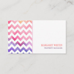 Hip Chevron Minimal Business Cards