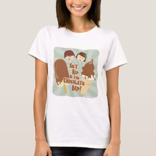 Hip Chocolate Dip Cute Cartoon Ice Cream Slogan T-Shirt