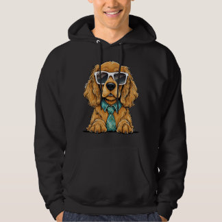 Hip Cocker Spaniel In Sunglasses Hoodie