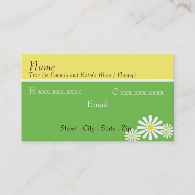 Hip Daisy Mummy Card (Front)