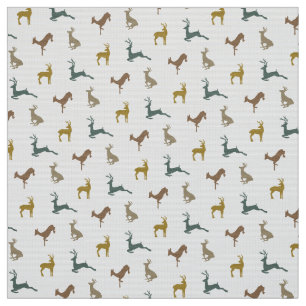 Hip Deer Pattern in Rustic Fall Colours Fabric