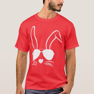 Hip Easter Bunny Sunglasses Egg Hunting Christian T-Shirt