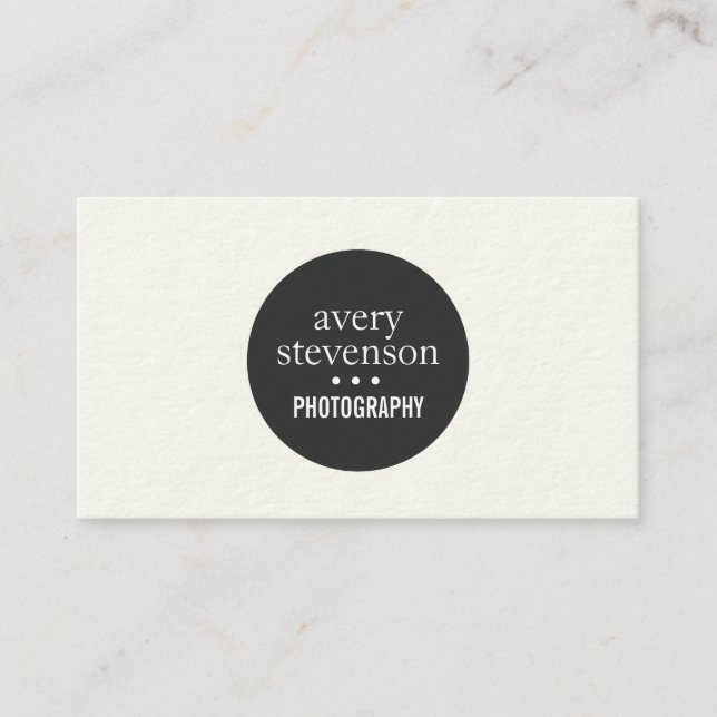 Hip Elegant Modern, Simple Photography, Minimalist Business Card (Front)