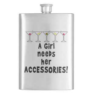 HIP FLASK, A GIRL NEEDS HER ACCESSORIES FLASK