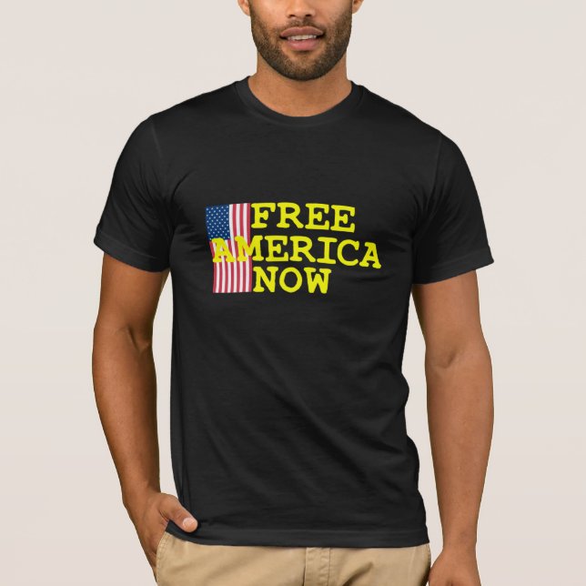  Hip Free America Now T-Shirt Design, USA Freedom  (Front)