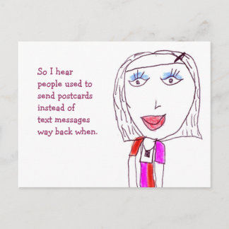 Hip Girl, "Text me when you get this" postcard