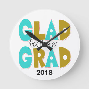 Hip Graduation Decorative Round Clock