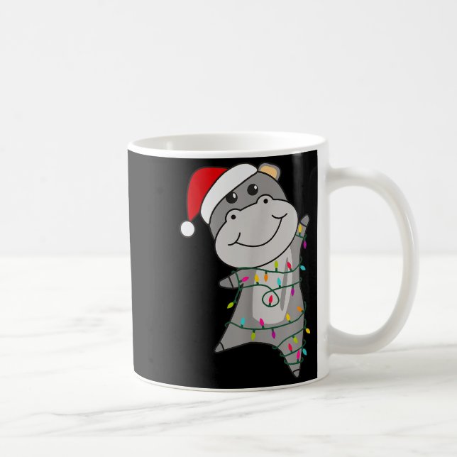 Hip Happy Christmas Fairy Lights Sweet Animals Hip Coffee Mug (Right)