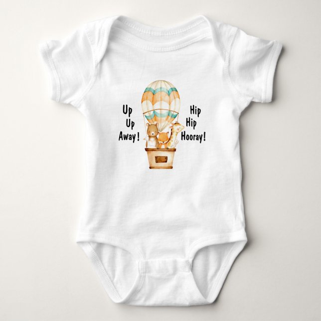 Hip Hip Away Baby Bodysuit (Front)