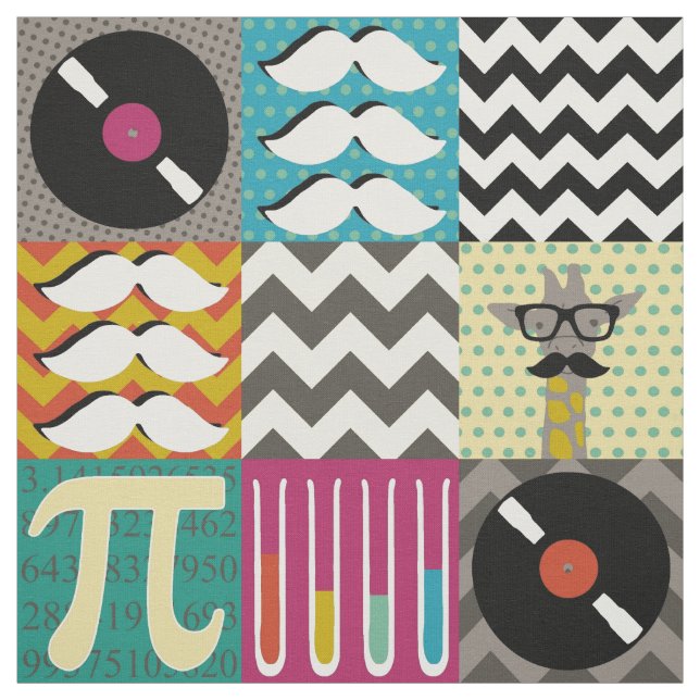 hip hip geek fabric (Swatch)