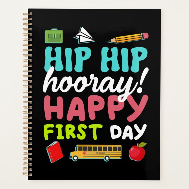 Hip Hip Hooray Happy First Day Planner (Front)