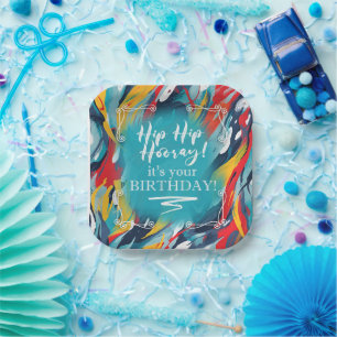 Hip Hip Hooray It's Your Birthday Paper Plate