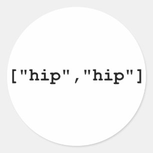 Hip Hip Hooray Programming Array Classic Round Sticker
