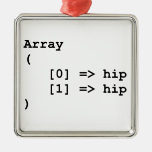 Hip Hip Hooray Programming Array Metal Tree Decoration