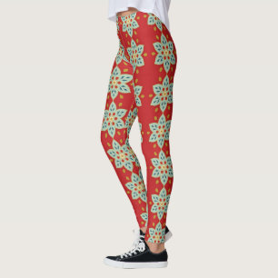 Hip Holiday Star Christmas Ornamental Design Women Leggings