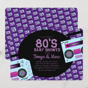 Hip Hop Baby Shower Party Music Invitation