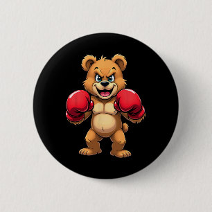 Hip Hop Bear Boxing Kickboxing 6 Cm Round Badge